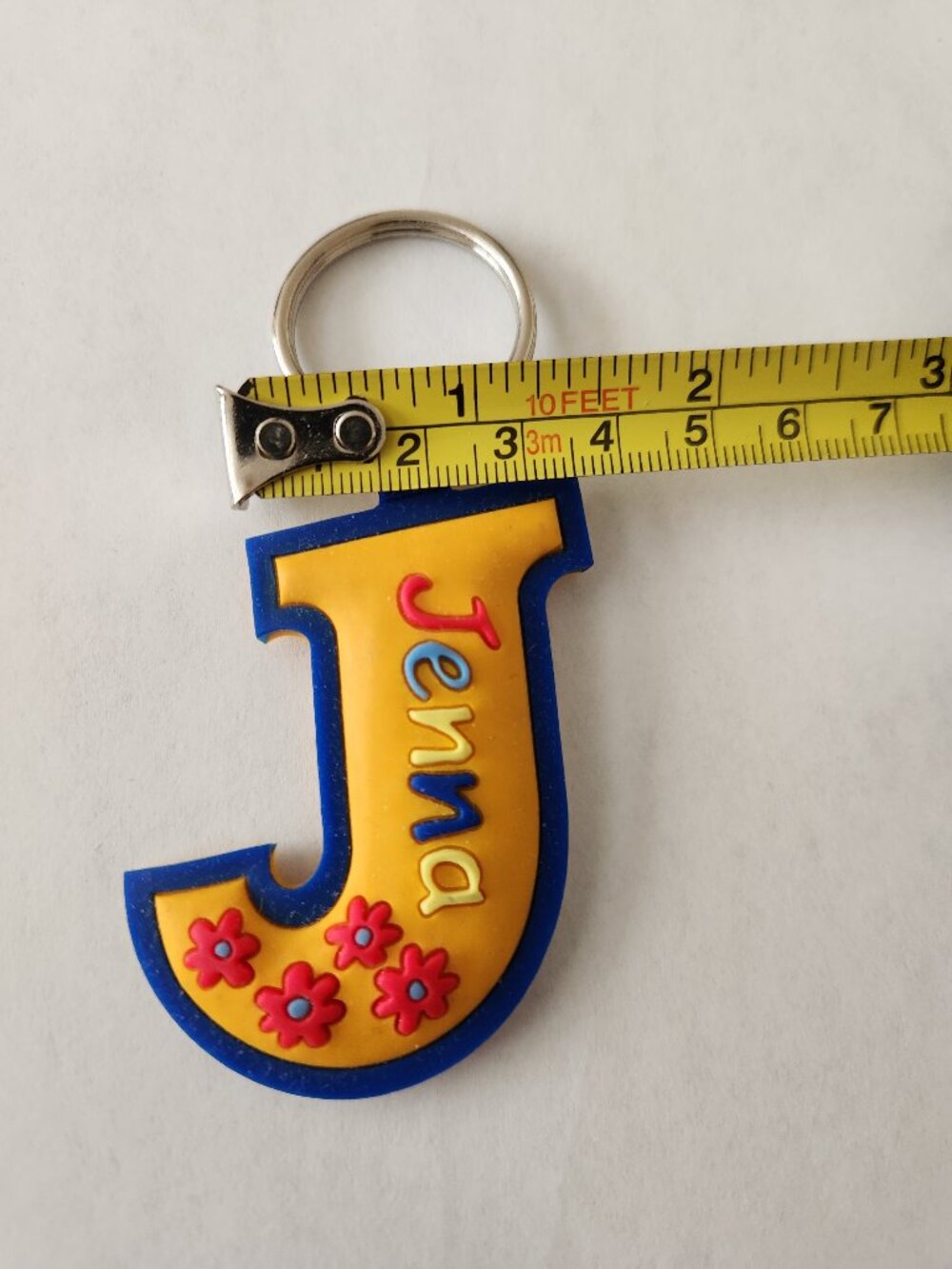 Personalized Initial "Jenna" Keychain Key Tag Key Ring - Picture 5 of 9